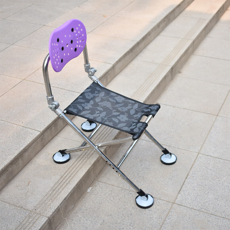 钓鱼凳钓凳钓椅钓鱼椅马扎不锈钢多功能折叠便携可调垂钓野钓 黑色