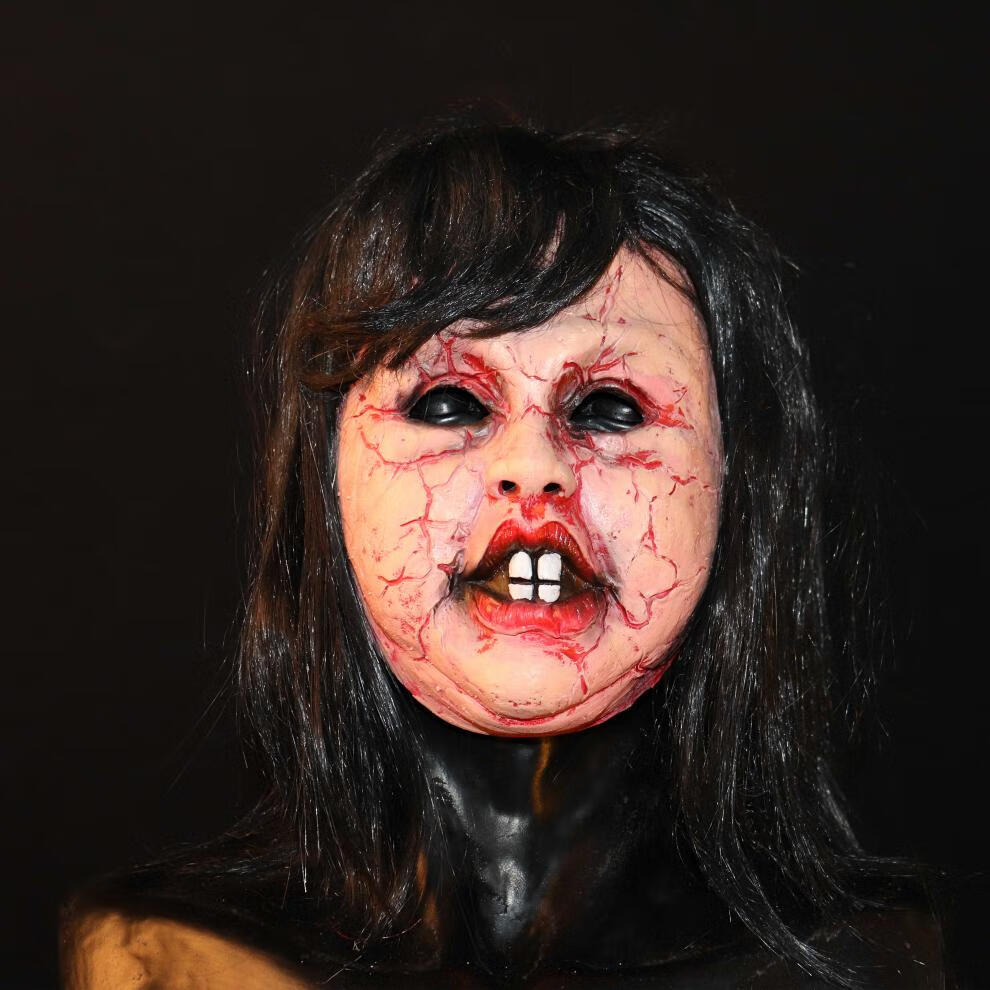 恐怖面具头套 万圣节cos恐怖娃娃面具鬼脸化妆舞会演出恶搞吓人整蛊