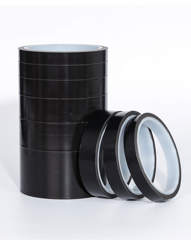 腾亿优品 耐高温加厚款黑色铁氟龙特氟龙胶带耐热防火防烫绝缘胶带