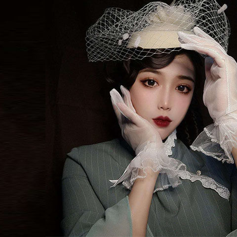 孤的新品新品黑礼帽小礼帽女头饰名媛旗袍配饰民国新娘帽面纱晚宴礼服