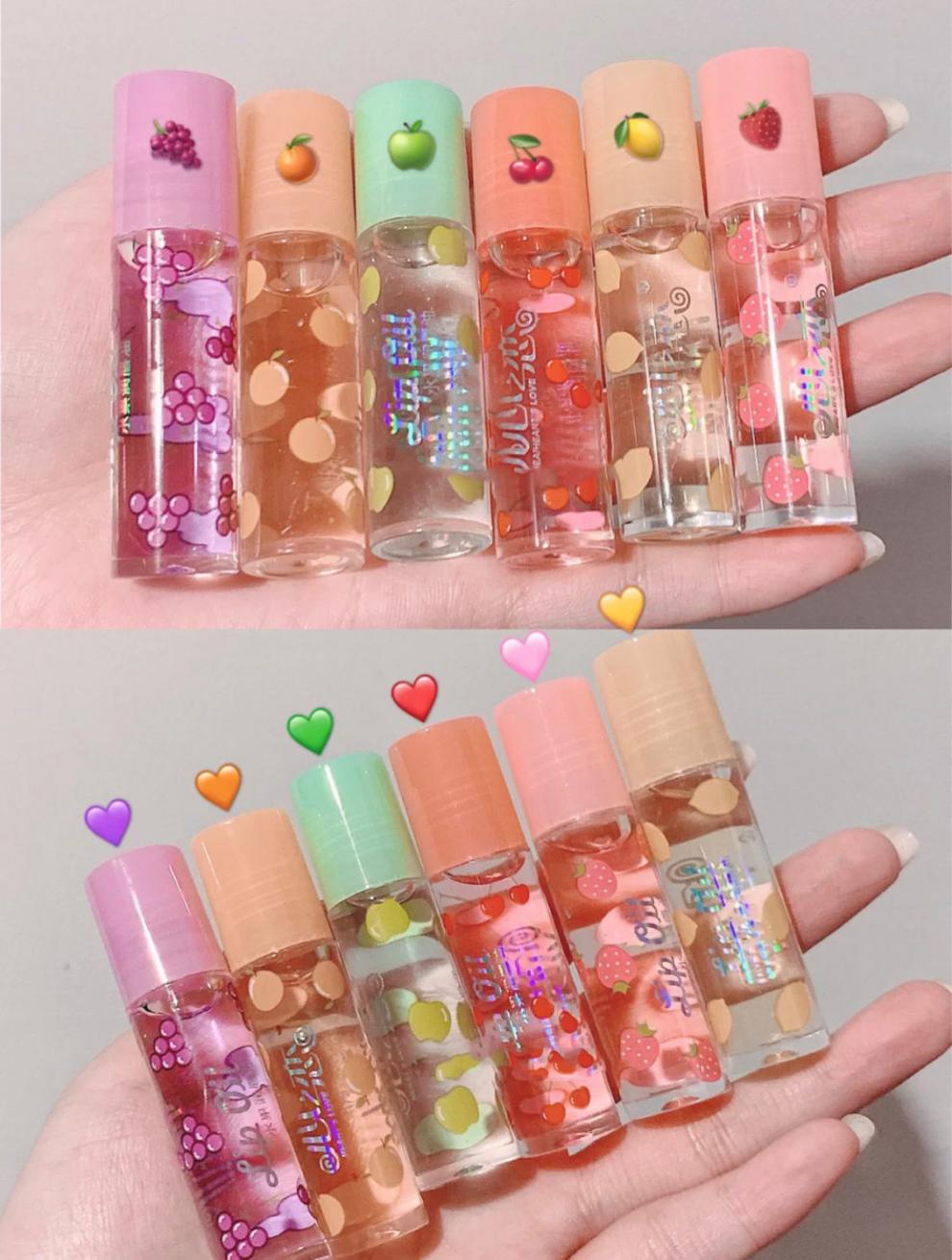 小公主草莓无色唇油滚珠保湿滋润学生润唇膏镜面唇蜜嘟嘟唇去死皮干裂