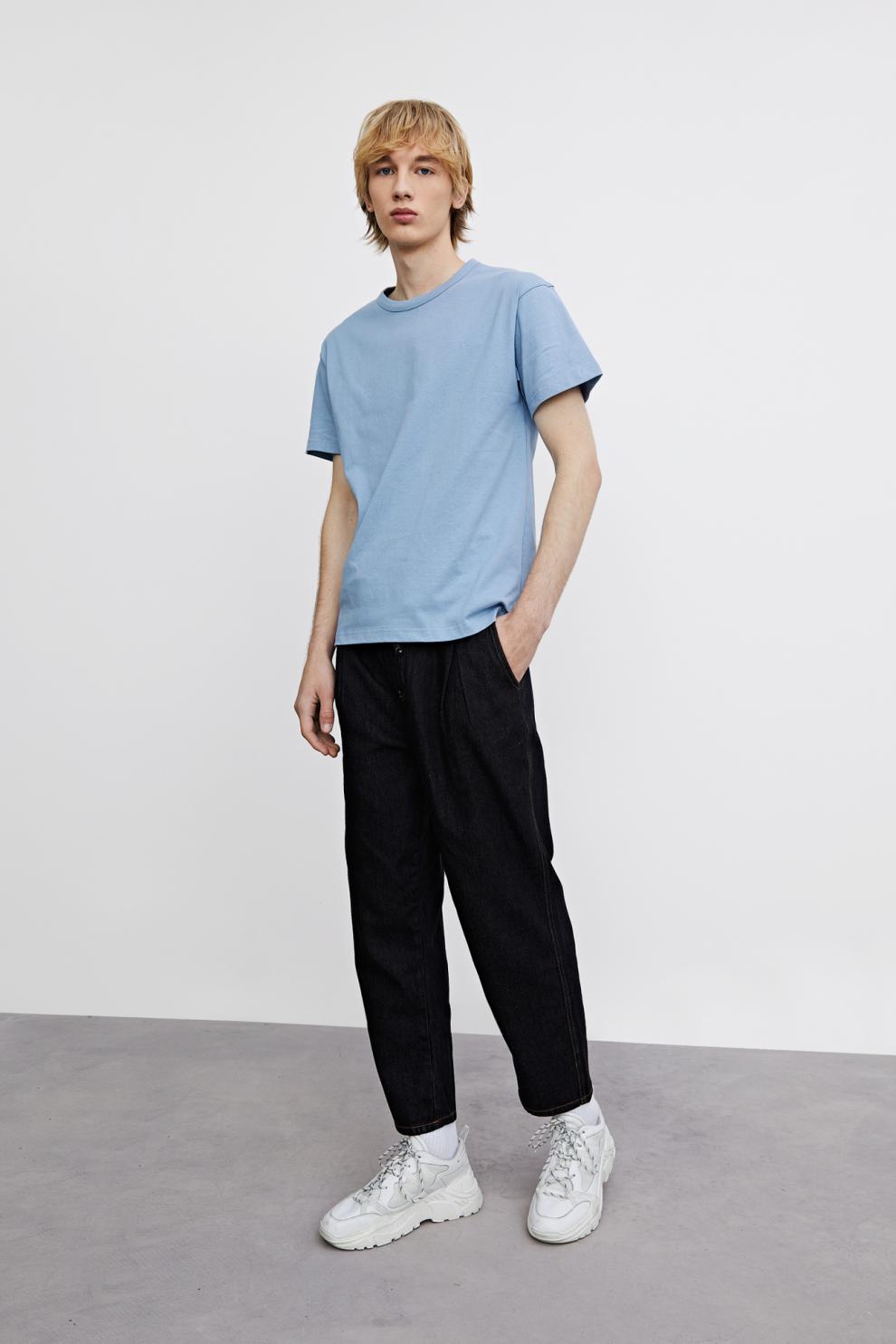 ur2021夏季新品男装圆领短袖棉质简约基础款上衣t恤mb08b4mn2001 朱红