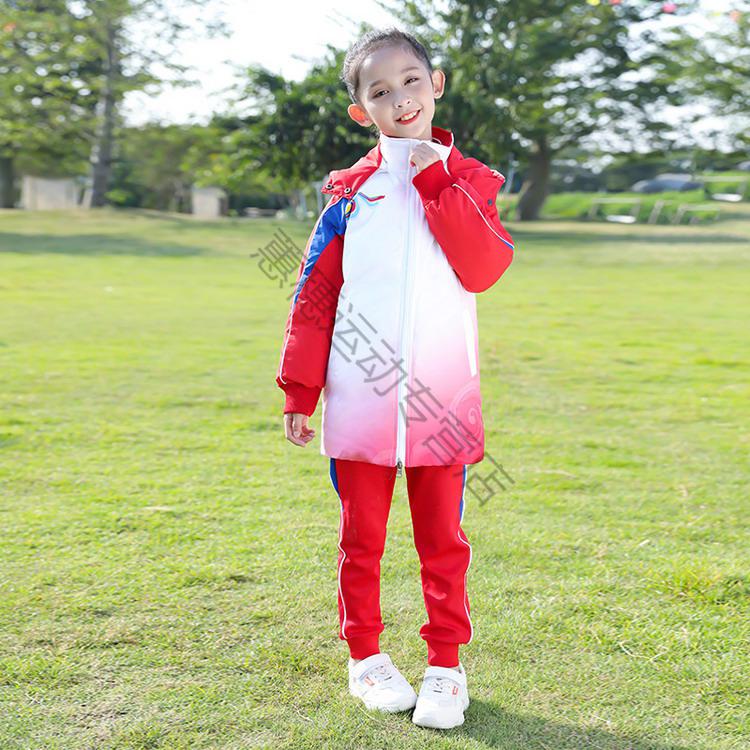 小学生校服秋冬装冲锋衣棉服外套运动套装儿童冬季班服幼儿园园服途冠