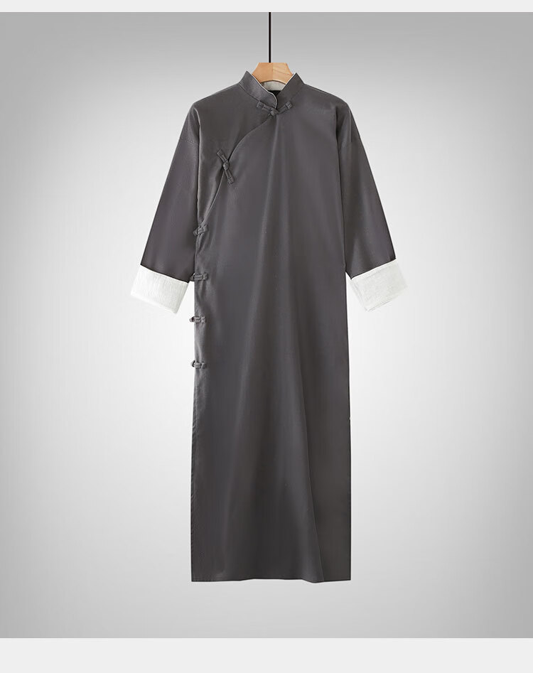 conwhd 相声大褂德云社男夏季棉麻长衫民国中国风长袍马褂男装茶服