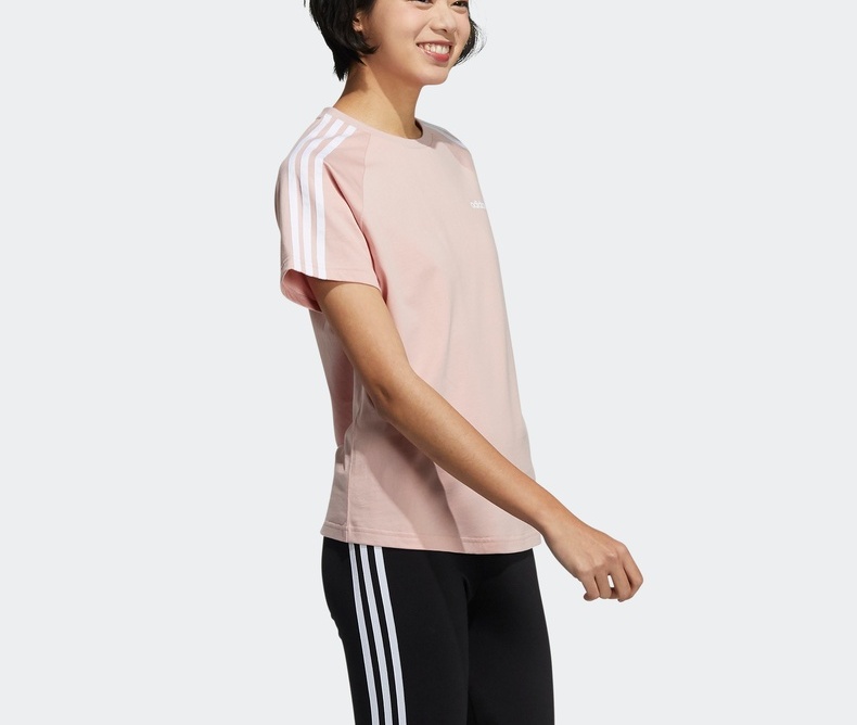 adidas阿迪达斯官网neo女装夏季运动短袖t恤h65455 活力粉/白 a/s(160