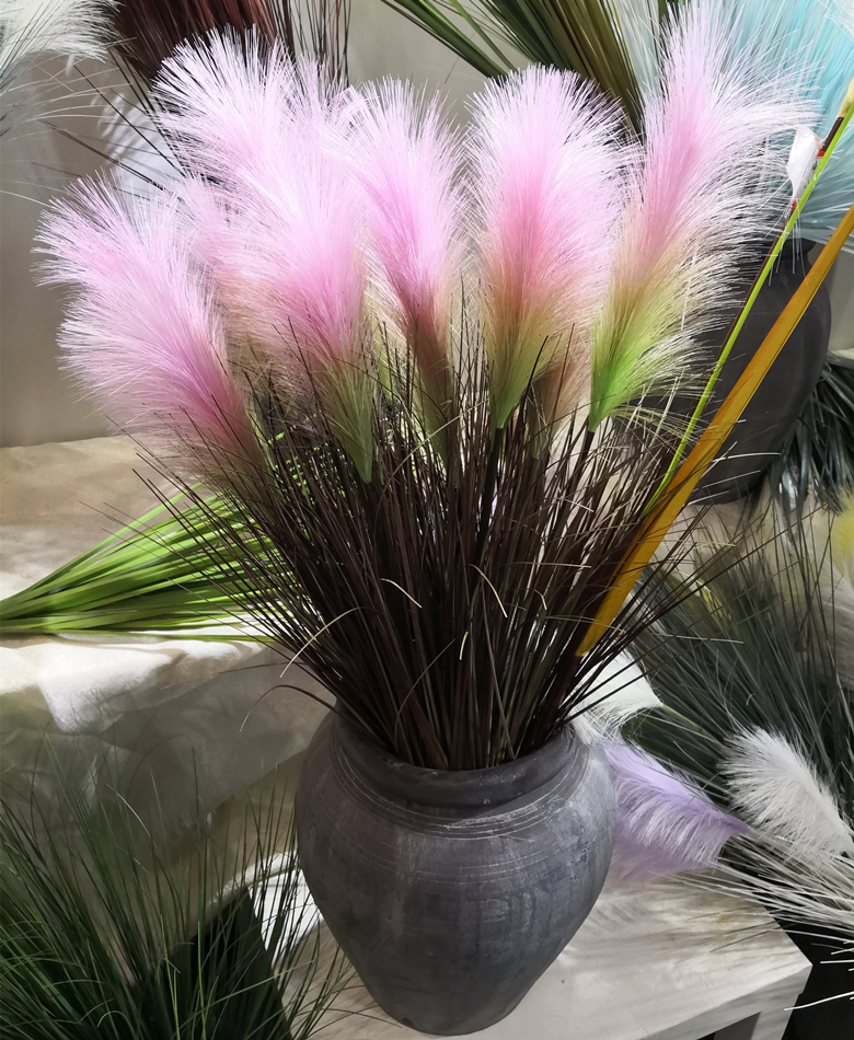 仿真芦苇狗尾巴1米高大束落地芦苇草五谷杂粮道具橱窗装饰婚庆花5头