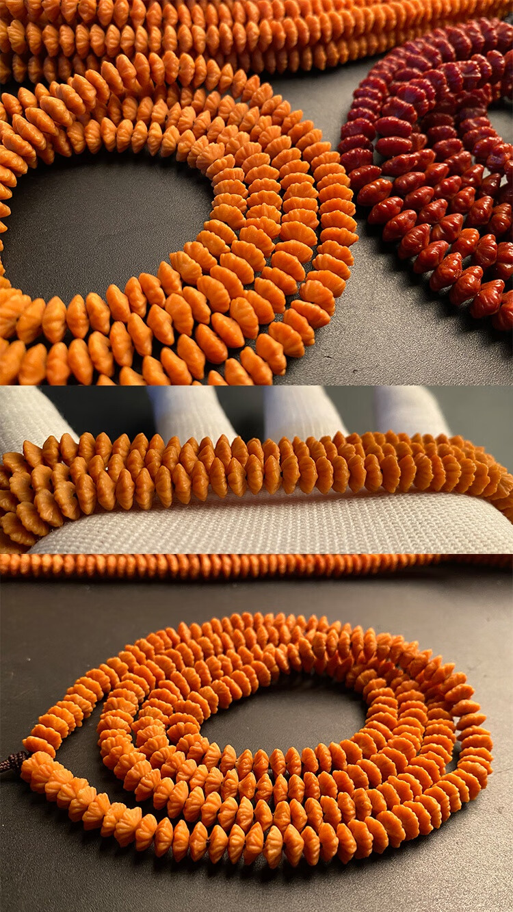 朴春 安徽九华山金叶莲花菩提手串 金钱子莲花菩提216颗冷门小众文玩