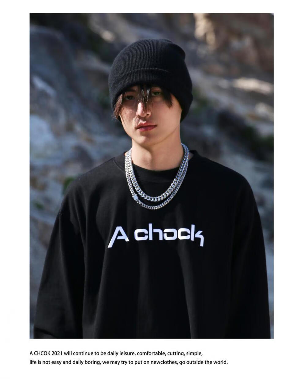 jane deiune分割achock国潮基础植绒logo印花套头卫衣男潮牌宽松休闲