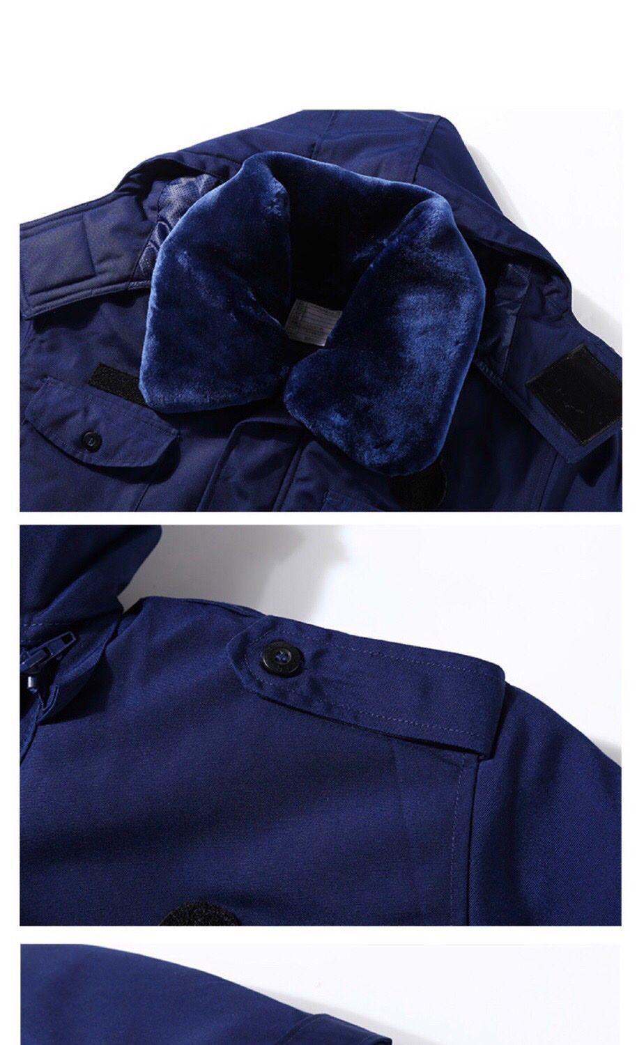 作训服迷彩服作训大衣蓝色军大衣新式防寒保暖军棉大衣深蓝色1658488