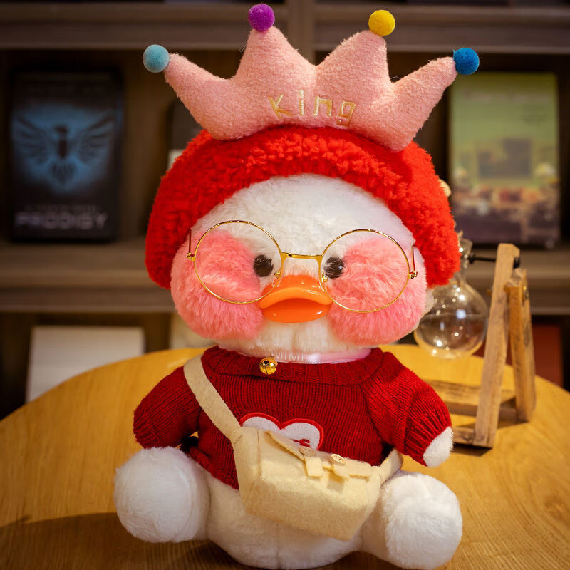 万代网红情人节礼物网红鸭复读鸭毛绒玩具偶公仔儿童小黄沙雕会说话的