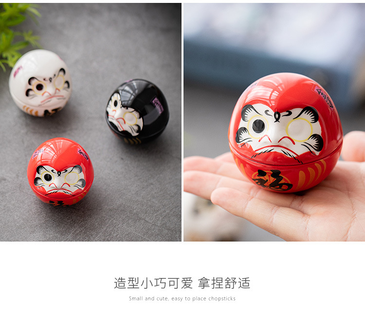 陶瓷不倒翁达摩不倒翁猫日式杂货寿司料理店装饰品日本摆件陶瓷家居