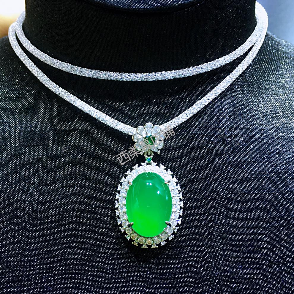 新款意大利手工艺水晶编织绳项链百搭锁骨链毛衣链玫瑰金色一条22寸长