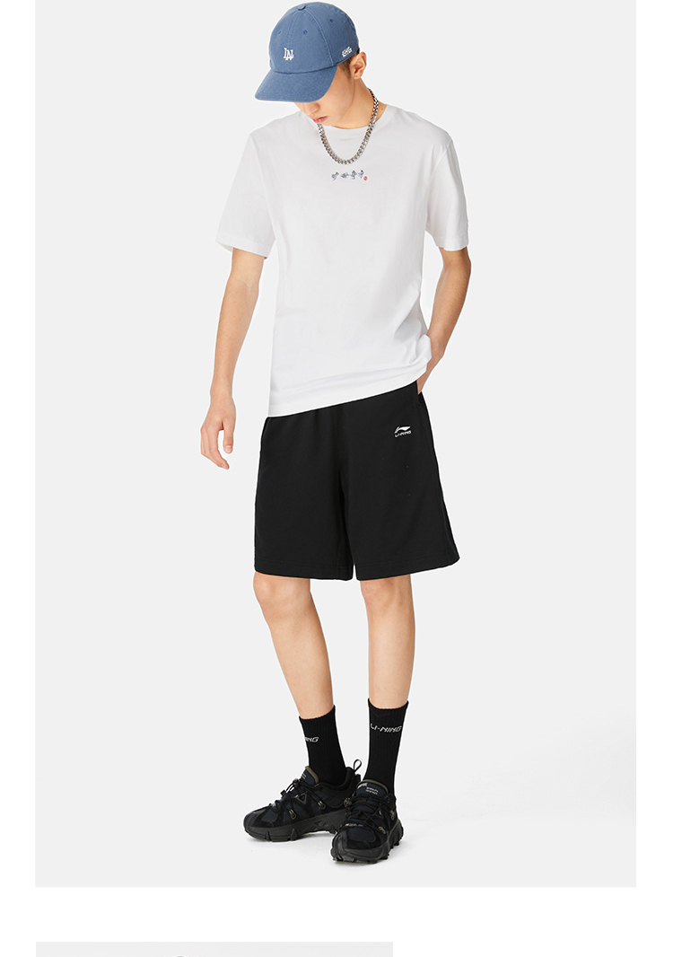 李宁旷世奇才t恤男短袖2022夏季新品宽松休闲棉质国潮高考半袖上衣