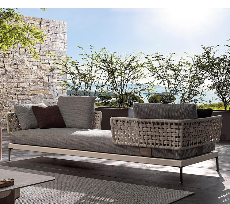 向发轻奢品牌户外沙发庭院休闲酒店室外别墅家具花园北欧阳台藤编双人