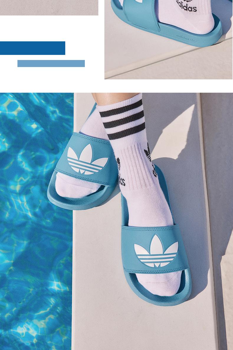 阿迪达斯户外拖鞋_adidas 阿迪达斯 三叶草 ADILETTE LITE W 中性运动拖鞋 FY6542