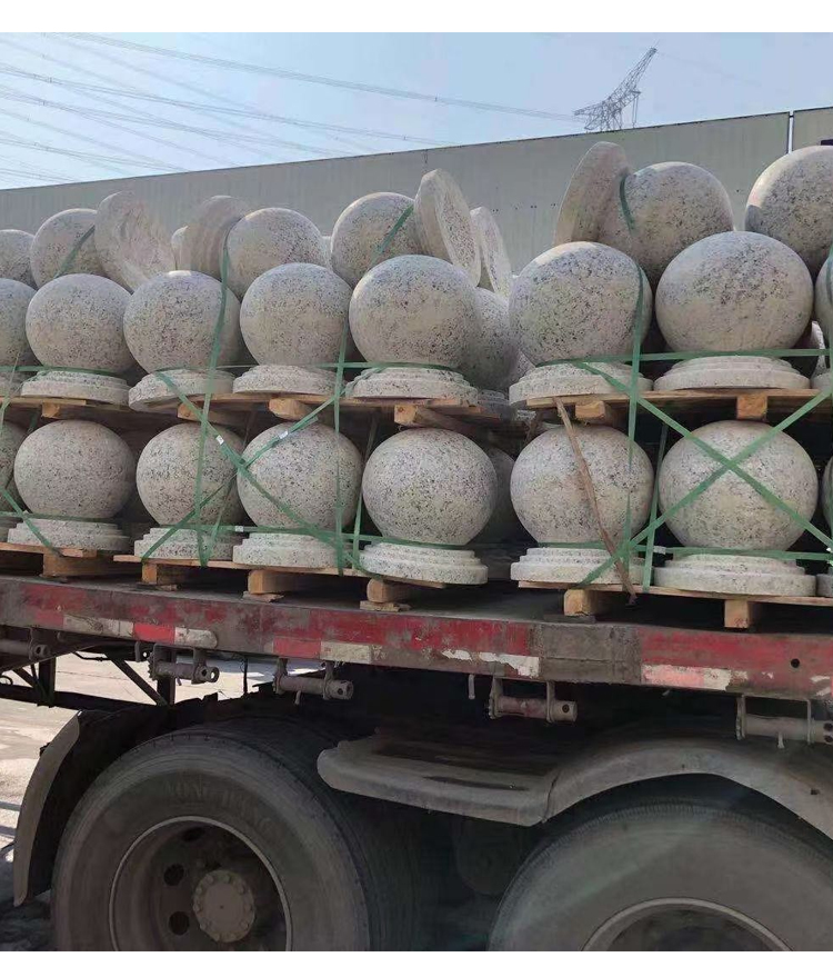 大理石球圆球广场石墩子隔离防撞花岗岩石球墩阻车石挡车球路障 50