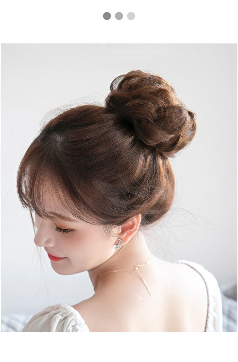 唐妮假发发圈女夏懒人扎丸子头假发包盘发器女假发圈花苞假发发苞深