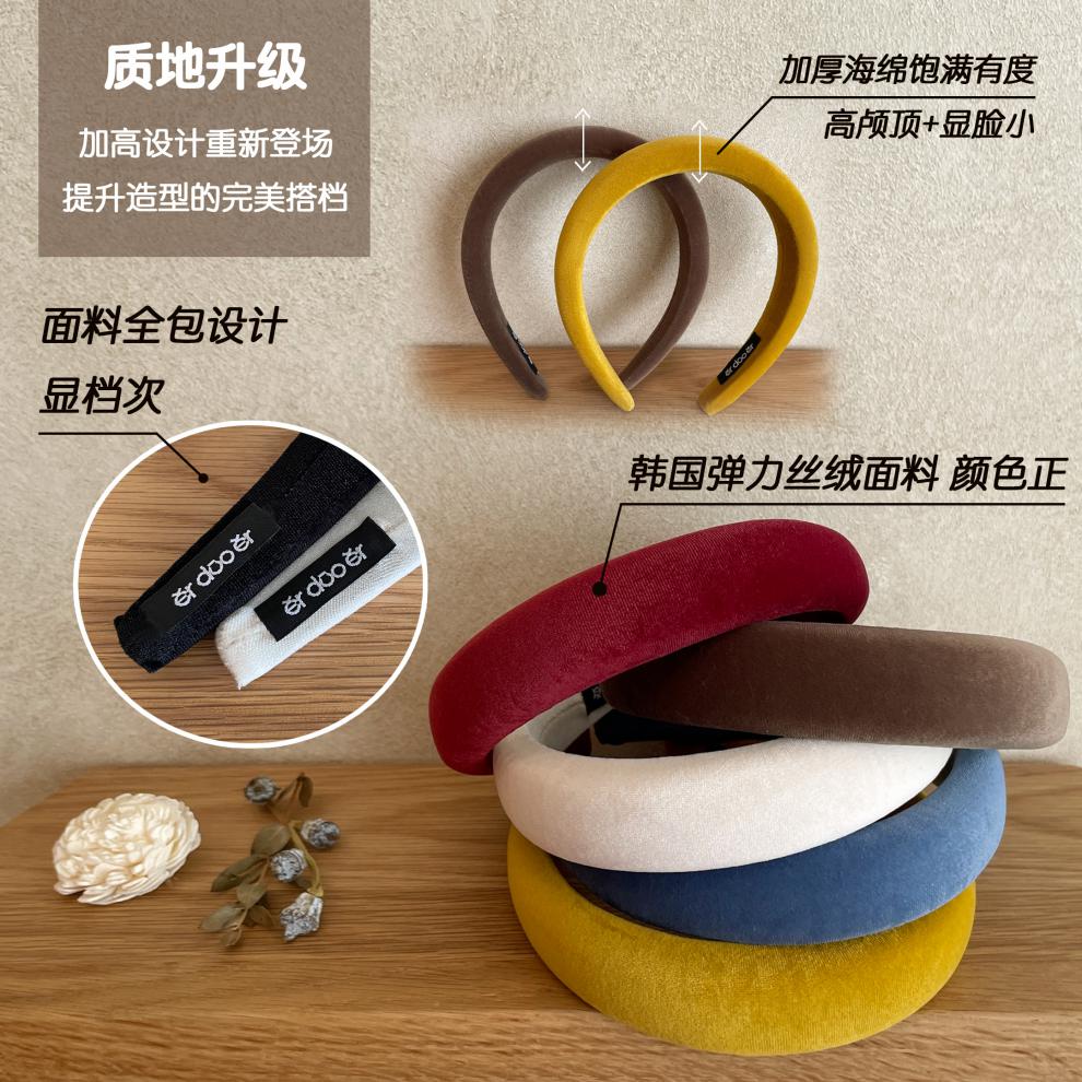 压发圈新款女高颅顶发箍网红2022年复古头箍白色头饰发卡发带款2022