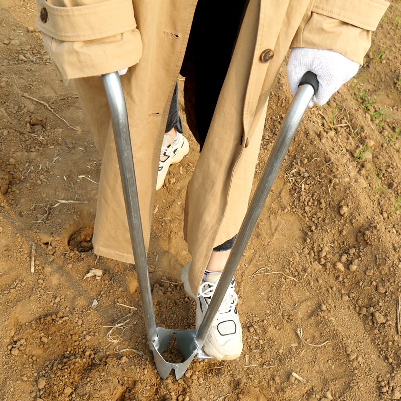 栽葱神器移苗器移栽器农用工具西瓜营养钵插秧机器取土栽苗器 尖头