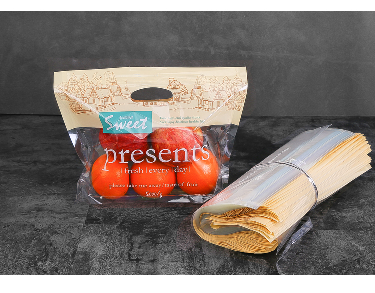 裳淇水果自封袋透明葡萄樱桃圣女果一次性打包通用包装袋23斤厚粉色