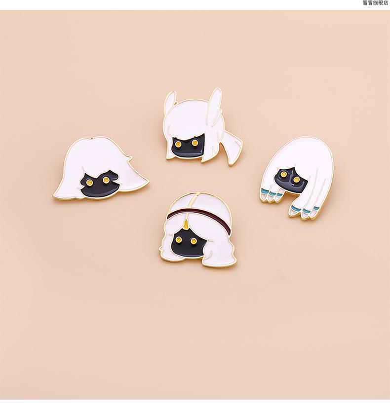 光遇徽章背包装饰sky光遇周边胸针可爱平菇联名勋章别针白鸟金属徽章