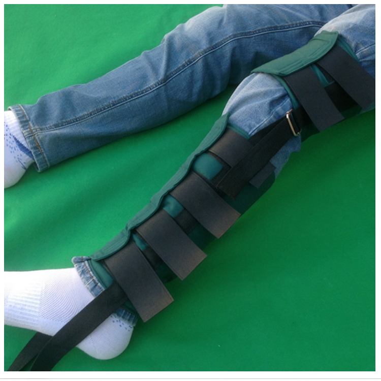 下肢皮牵引带大腿牵引器腿部拉伸器家用膝关节床头吊砖牵引架绿色代表