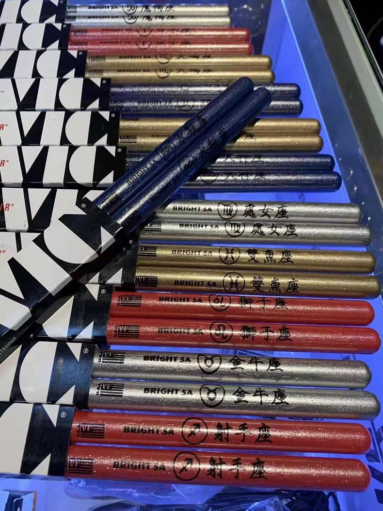 vicfirth鼓棒星座系列胡桃木5a架子鼓鼓棒爵士鼓vf练习实木鼓锤射手座