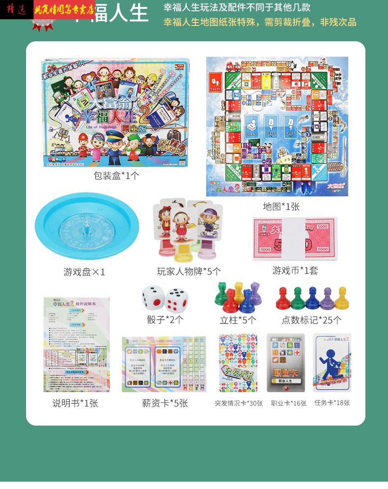 世界之旅大富翁游戏棋豪华版棋牌桌游模拟正版大富翁儿童豪华升级版