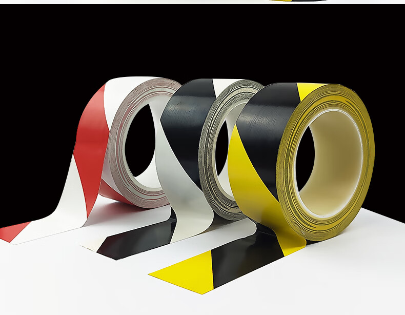 警戒线 荧光绿 黑黄警示胶带仓库车间隔离线胶带警戒斑马线胶带通道