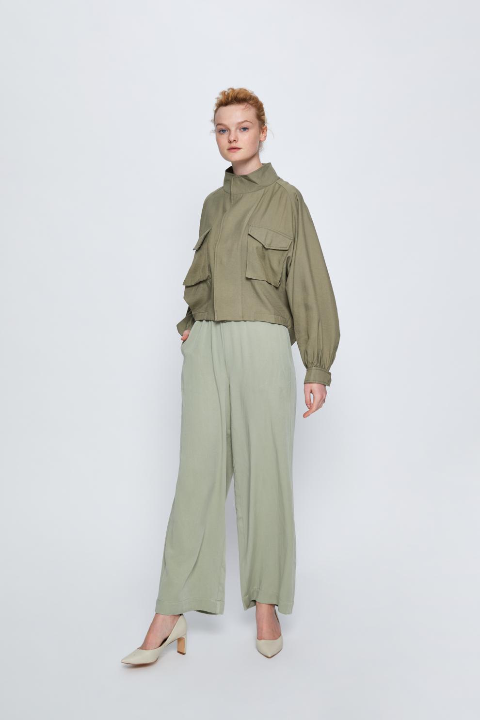 ur春季女装时尚简约风立领蝙蝠袖夹克外套we07r1en2000 裸粉 s