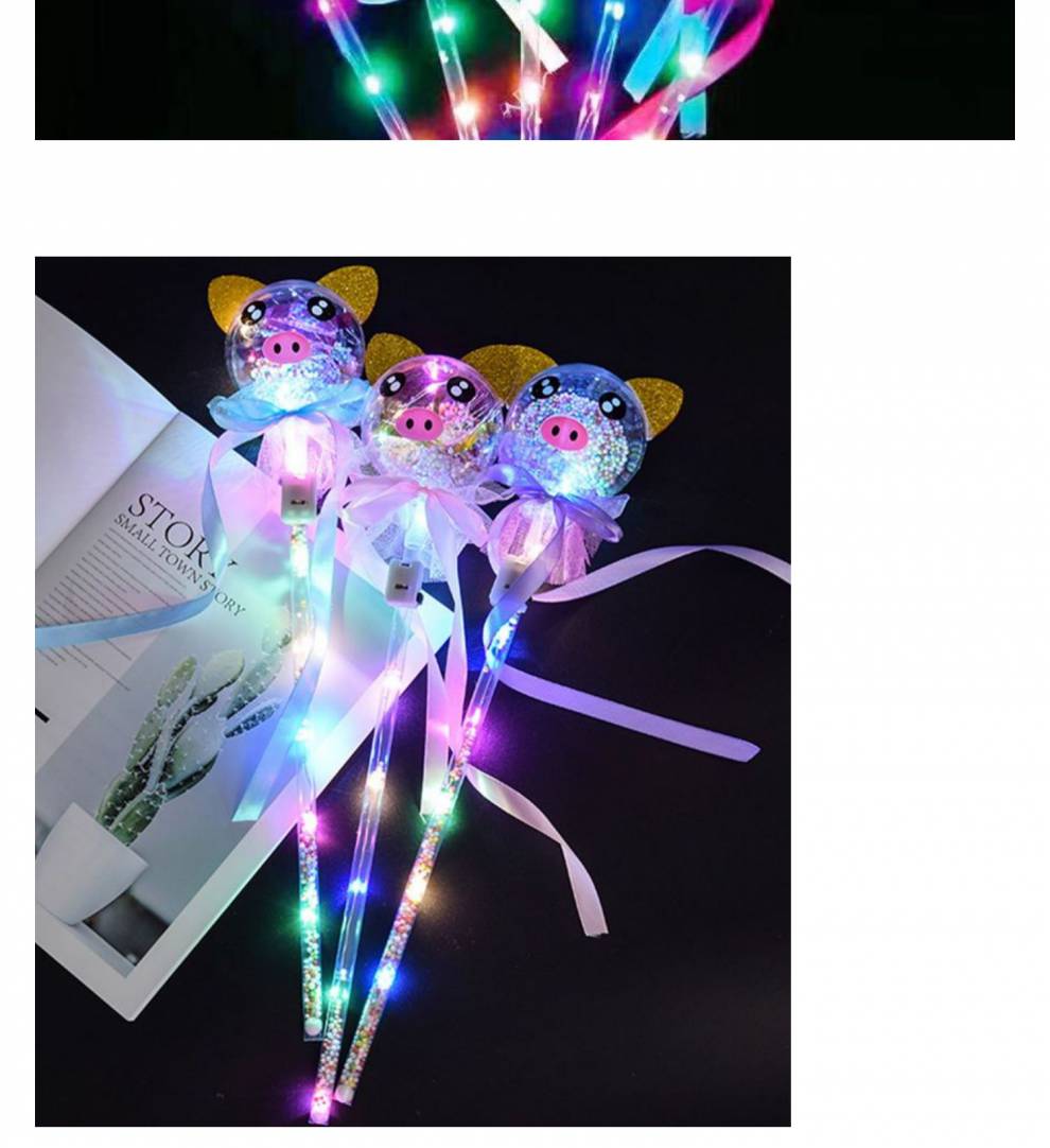 手持魔法棒星空棒发光仙女棒公主魔法棒小礼品发光玩具圆形星空棒1个