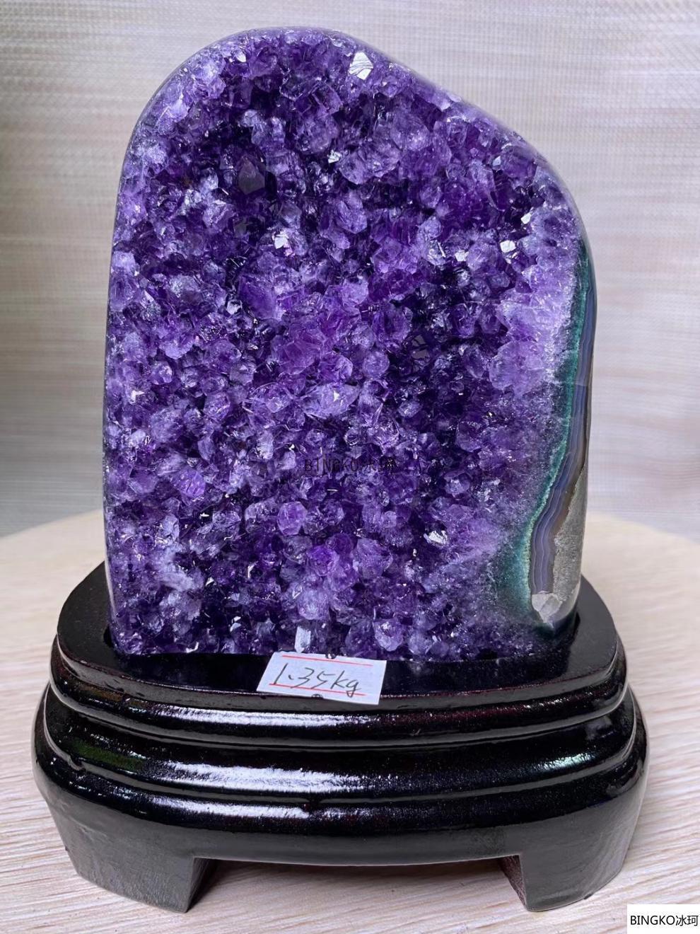 冰珂摆件紫晶簇摆件天然紫晶簇摆件 紫水晶洞原石 紫晶簇乌拉圭紫水晶