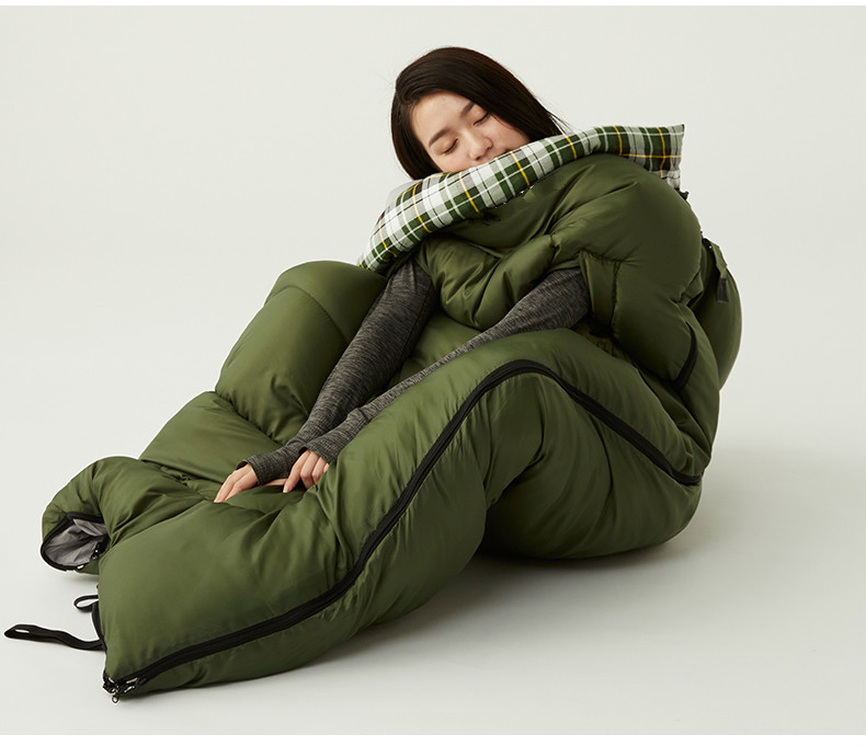 睡袋大人男士成人户外露营冬季加厚旅行防寒保暖便携室内单人纯棉18