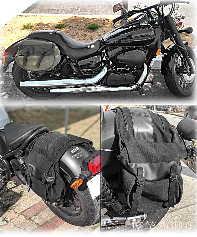 摩托车挂包后座摩托车挂包侧边包帆布驮包电动自行车后座尾包机车复古