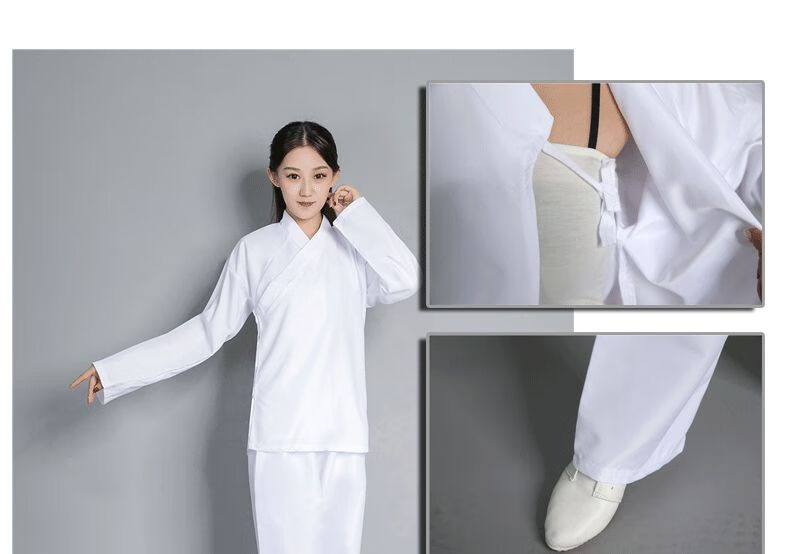 古装汉服中衣打底裤白色改良古代内衣寝衣睡衣男女套装里衣女上衣s
