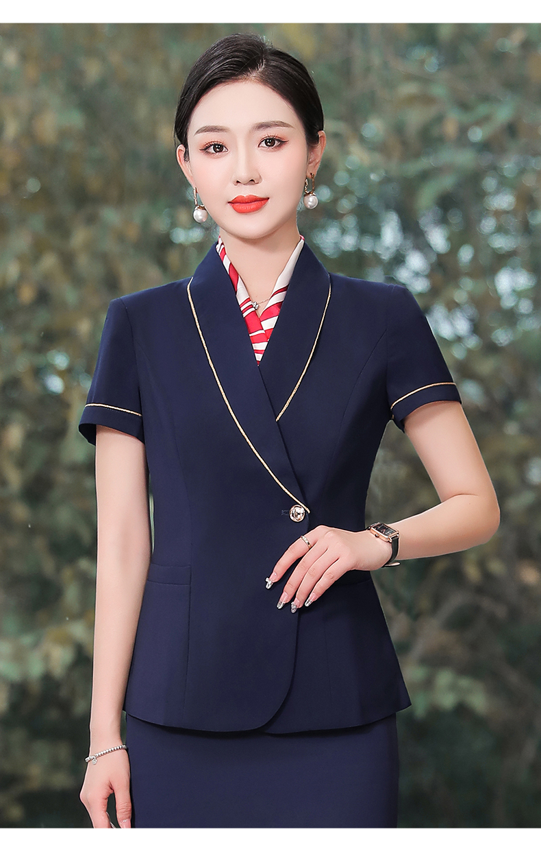 南航空姐职业套装夏季短 袖钕高铁乘务员珠宝酒店赠送随机礼品定制款