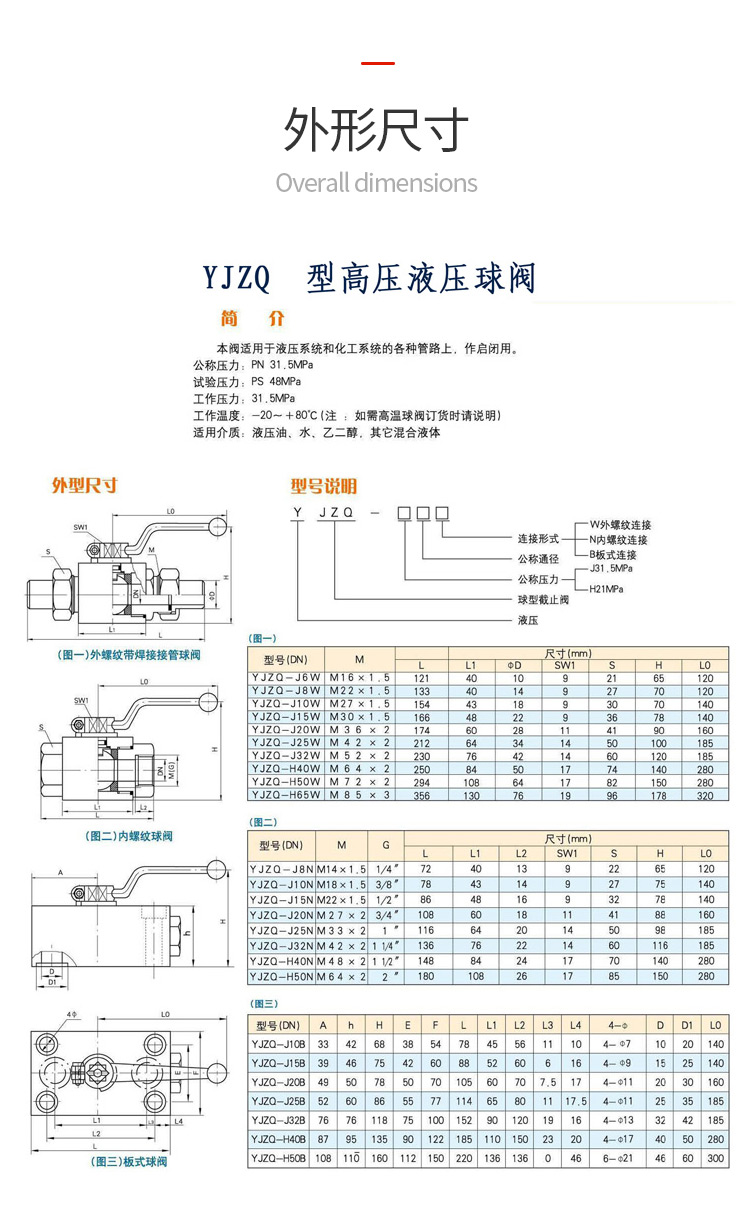 定制液压高压球阀yjzqj10n15n20n25nkhbg14g38g12g3yjzqg18内丝直通1