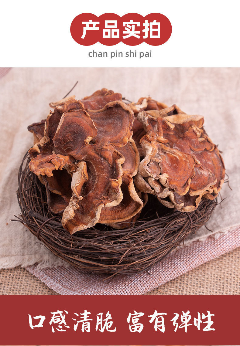 晨臻 干榆耳菌素食榆耳佛系素食榆菇灵芝菇黄金侧耳榆蘑菇玛卡菌菇