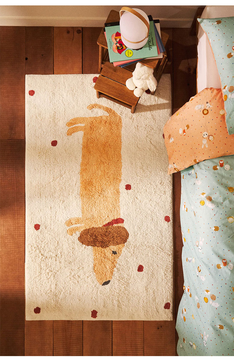 欧丹特简约可爱客厅卧室地毯床边毯儿童房间防摔游戏爬行可定制可水洗