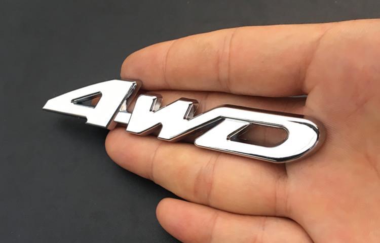 四驱4wd车标车贴四轮驱动车身贴尾标尾箱字标装饰贴粘贴款梯形4wd黑色