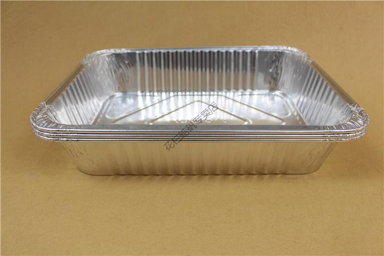 锡纸盒 烤箱锡纸盒烧烤烤鱼外卖铝箔餐盒超大号加厚10只装烤鱼打包盒