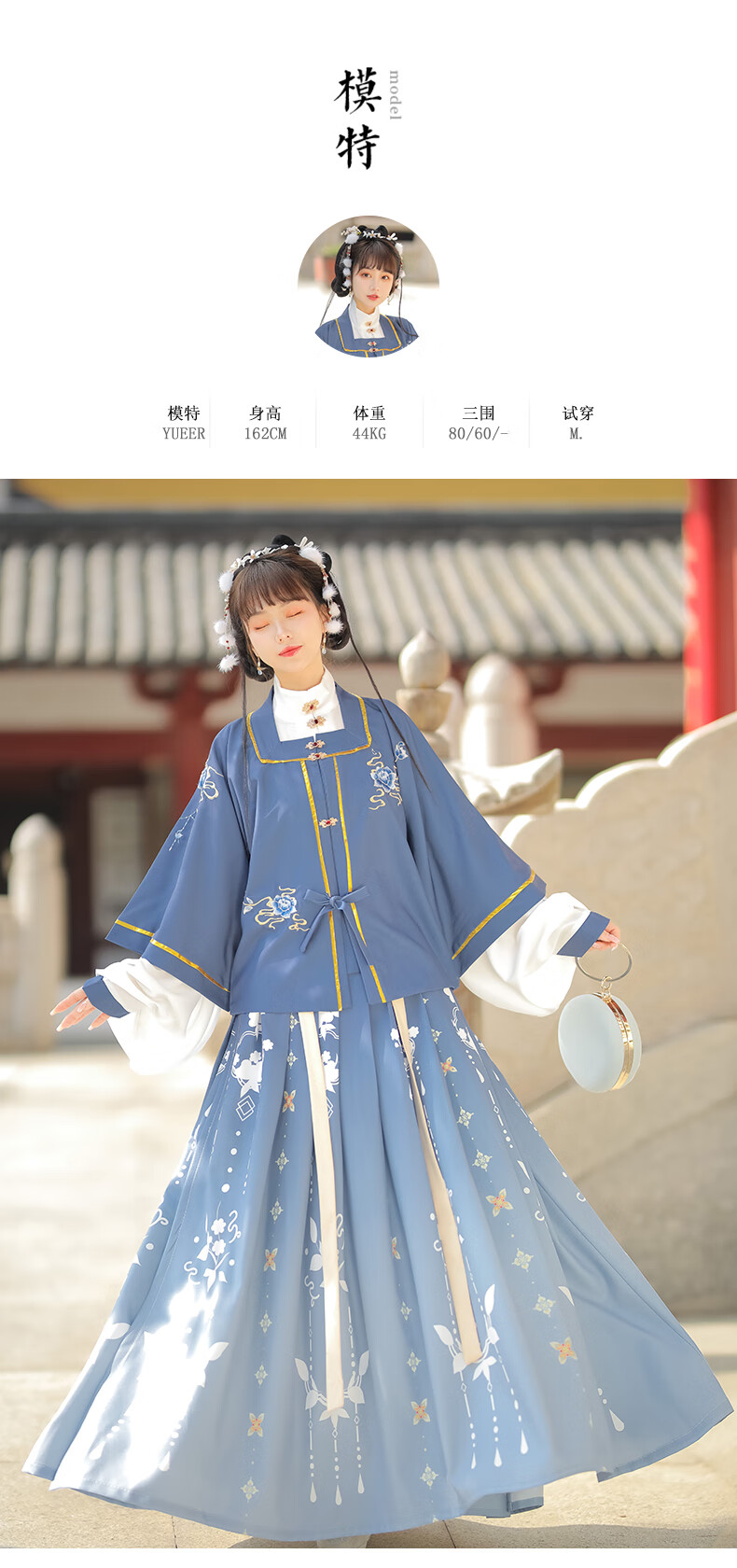 明制汉服女中国风改良齐腰褶裙超仙古装全套秋冬季 冬季加厚套装(四