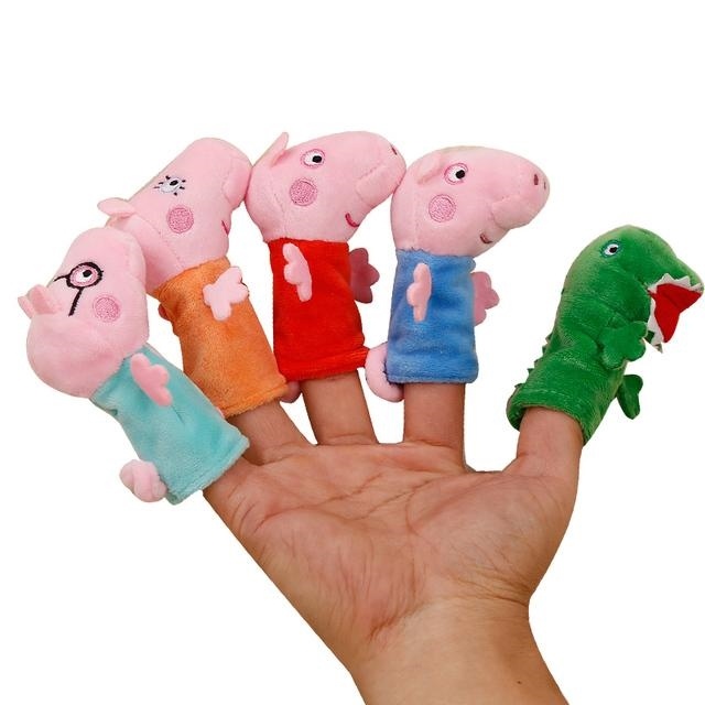 小猪佩奇玩偶套手玩偶一家手指偶玩具猪手指故事表演亲子游戏道具佩奇