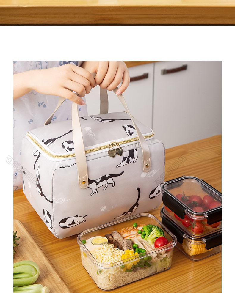 餐包小学生饭盒包便当手提保温袋餐包夏季带饭上班族餐盒袋子保冷小