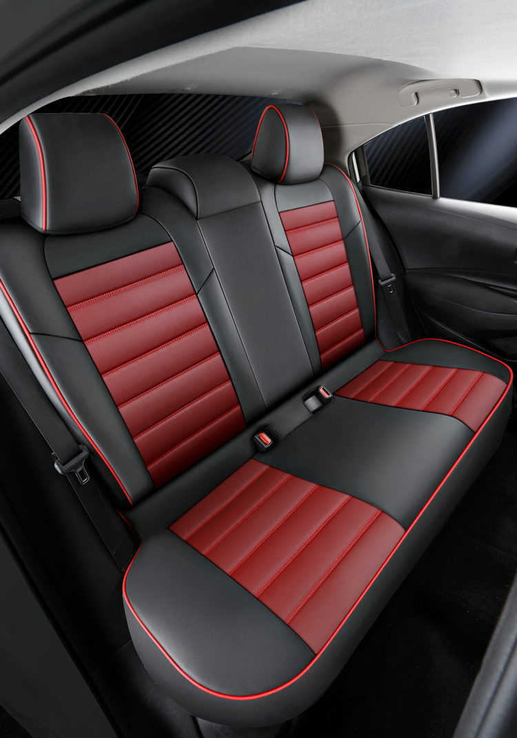 2021款12tscvt精英plus版卡罗拉汽车座套四季全包围坐垫座垫黑红色