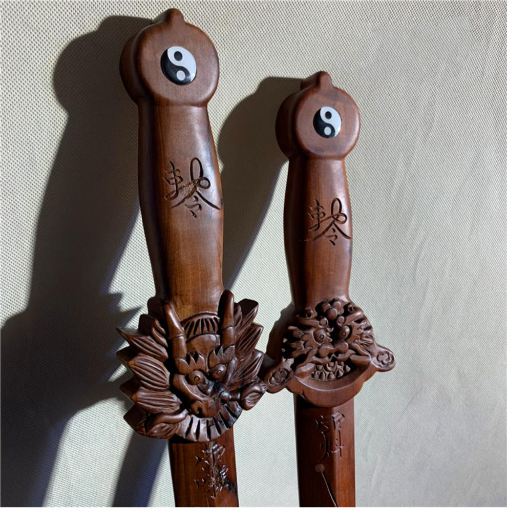 古珍九节鞭锏七星剑雷击桃木枣木剑斧头纯手工雷击木镇坛道教用品送