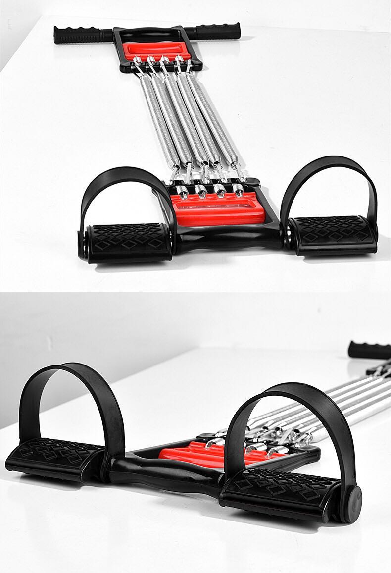 多功能弹簧拉力器仰卧起坐女士瘦肚子男士扩胸练肌肉健身器材 单用