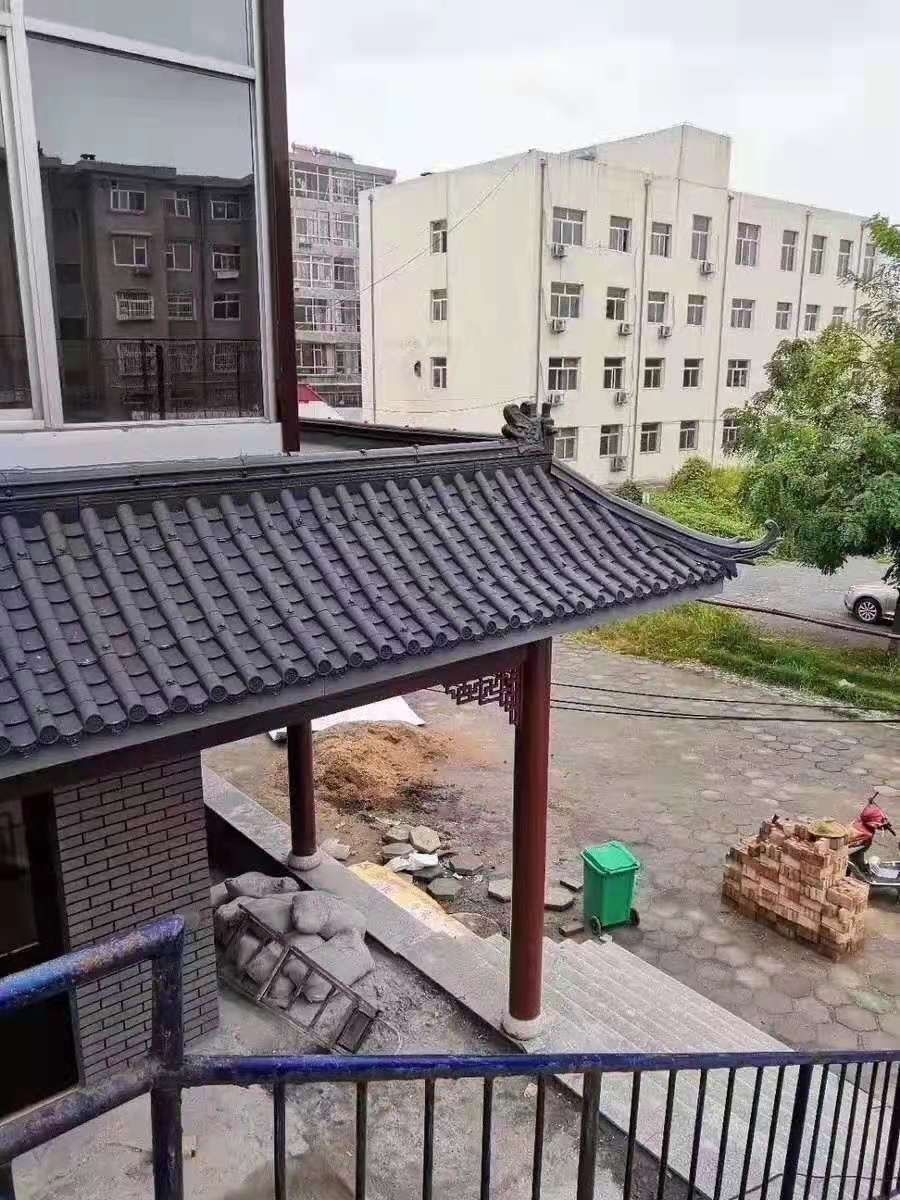 仿古瓦片屋顶仿古树脂一体瓦屋檐围墙瓦雨棚塑料门头瓦马头墙双面瓦