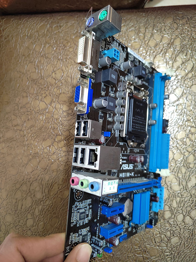 充新asus华硕h61mekp8h61集显小板1155针ddr3支持22nm蓝色