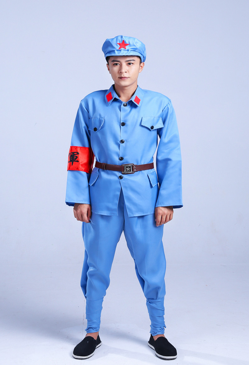 娘子演出服 成人儿童十送小红军舞蹈服万泉河水表演服装 儿童男战士服